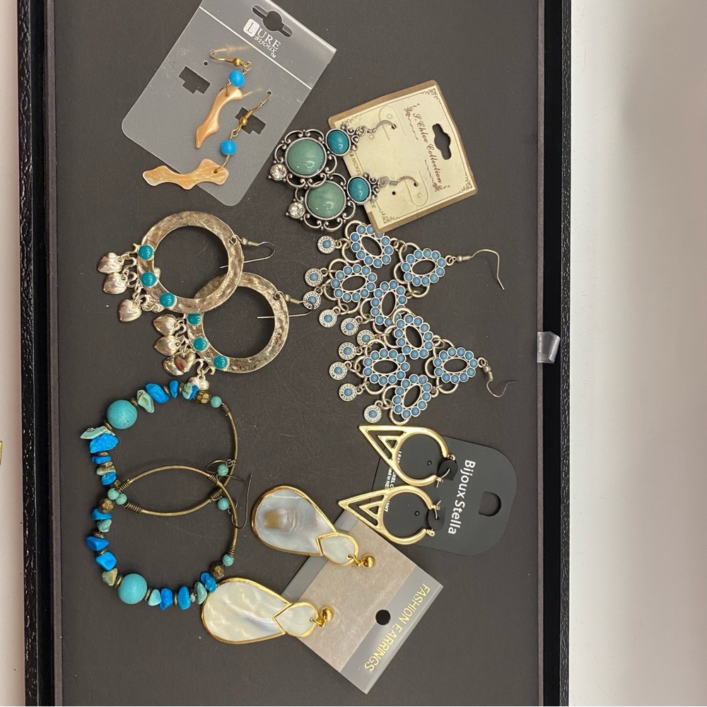 Assorted Turquoise & Gold Earring Bundle